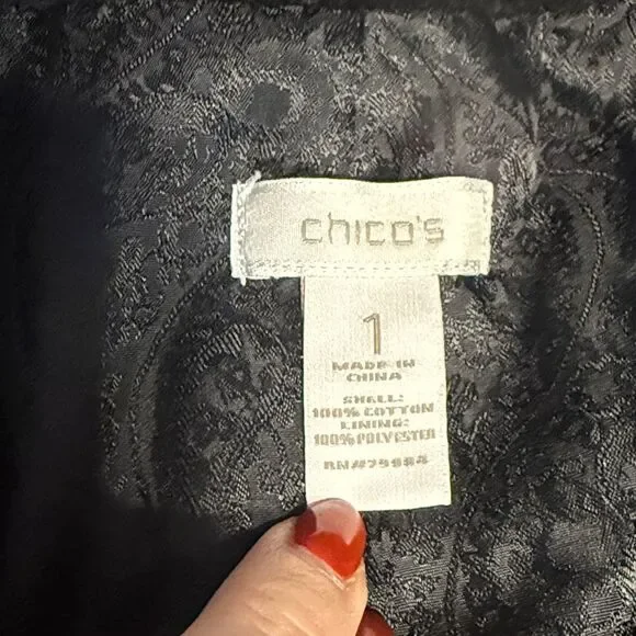 Chico's Black Velvet Cocktail Jacket - Picture 7 of 14